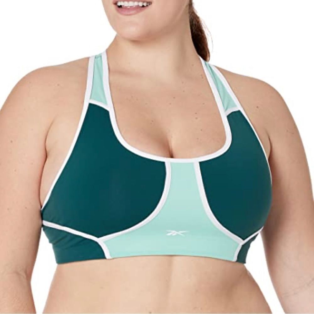 Reebok Women's Lux Racerback Sports Bra Approximately Size S Green